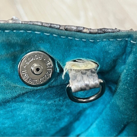 Chic Metallic Genuine Python Crossbody Bag - Picture 9 of 13